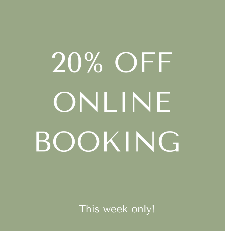20% online booking